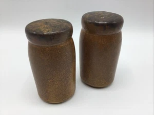 MCM McCoy Pottery Mesa Canyon Salt & Pepper Shakers Set Brown Ceramic - Picture 1 of 8