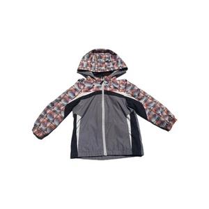 Boys London Fog Jacket Size 5 6 Gray Orange - Picture 1 of 7