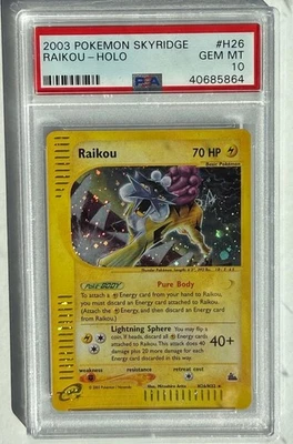 Raikou H26/H32 Skyridge Holo PSA 10 🍭Head Swirl 🍭 - Image 1 of 2