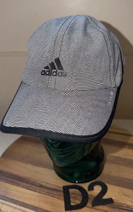 NWOT Adidas Hat Mens Climalite Strapback Adj Black W/white Stripes Hat. NICE! D2 - Picture 1 of 3