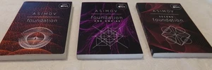Foundation Trilogy Isaac Asimov Books 1–3 Sci-Fi Set Del Rey Paperbacks EUC! - Picture 1 of 6