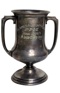 1915 PPIE Alameda County Day Mixed Relay Trophy – Silver Plate Reed & Barton - Picture 1 of 14