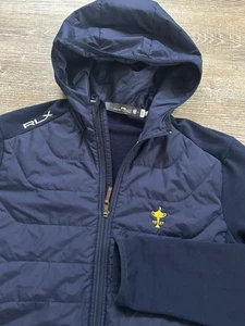 RLX Ralph Lauren Hybrid Golf Jacket Quilted Wool Blend Hooded Ryder Cup Trophy - Picture 1 of 9