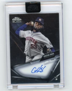 2021 TOPPS CHROME BLACK CHRISTIAN JAVIER ASTROS AUTOGRAPHED CARD - Picture 1 of 2