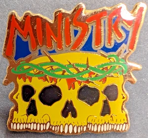 Ministry Band Emaille Pin 1994 Vintage Brockum Collection Peenware Int Houston TX - Bild 1 von 5