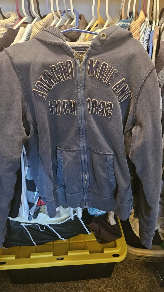 Chaqueta/Sudadera con Capucha Abercrombie & Fitch RN 75654 Estilo Grunge Cremallera Completa Talla M Foto 1 de 3