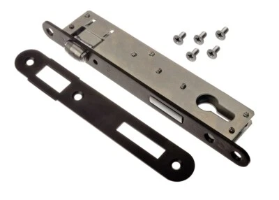 BLUEN Einsteckschloss mit Rolle 90 / 22 Türschloss Pendeltürschloss Torschloss PZ