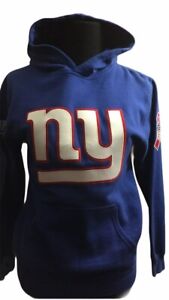 Nike New York Giants #10 Eli Manning Blue Hoodie Sweatshirt Youth Med 10/12