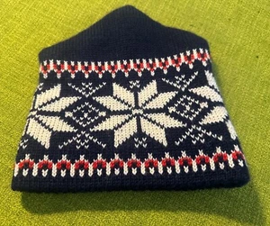 SMALL Vintage 100% Wool DALE OF NORWAY Cap X Country Ski Hat VERY LOW MILES Navy - Picture 1 of 5