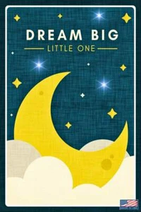 DREAM BIG! MADE IN USA! METAL SIGN 8X12 INSPIRATION WISDOM BABY CHILD BEDROOM - Foto 1 di 1