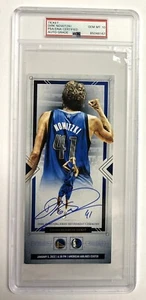 Biglietto pensionamento firmato Dirk Nowitzki Stub PSA COA Encap GEM MT 10 autografato - Foto 1 di 3