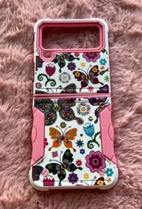 For Samsung Galaxy Z Flip 4 5G phone Case Heavy Duty butterfly flower design - Picture 1 of 10