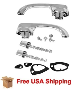 For 70-72 Chevelle / Skylark Outside Chrome Door Handle & Button Set 2/4DR - Picture 1 of 1
