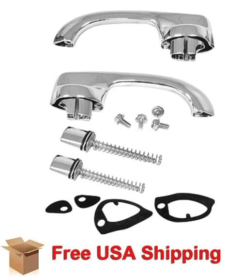 For 70-72 Chevelle / Skylark Outside Chrome Door Handle & Button Set 2/4DR - Image 1 of 1