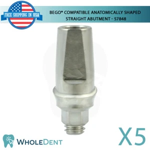 5 BEGO® Compatible Anatómicamente Shaped Straight Abut ment 57848 Titanium Dental - Imagen 1 de 5