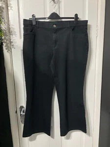 Isaac Mizrah live size 20 P black stretch jeans bootcut smart casual pockets - Picture 1 of 13