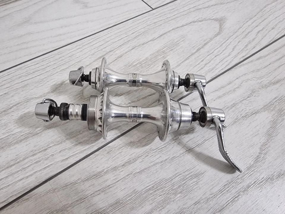 Classic Campagnolo C-Record Bicycle Hub Set Front/ Rear Road Bike Hubs 36H RARE - Image 1 of 4