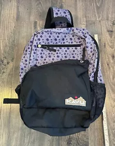 GUC KAVU Freeman Plum Dots Rucksack, einzelner Riemen, lila, schwarz & grau - Bild 1 von 8