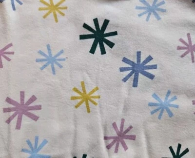 NWT HANNA ANDERSSON COLORFUL SNOWFLAKES HOLIDAY LONG JOHN PAJAMAS 120 6 7 - Image 1 of 4