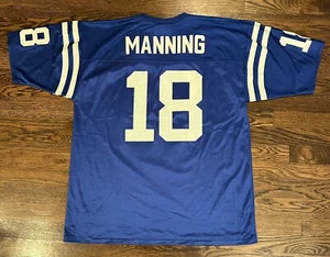VINTAGE Indianapolis Colts Peyton Manning Jersey #18 Logo Athletic (Mens LARGE) - Picture 1 of 7