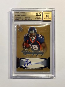 2006 SP Authentic Chirography Sigs Brandon Marshall BGS 9.5 (Pop 3) None Higher