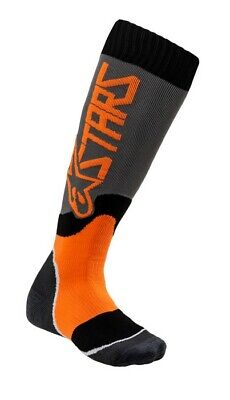 Alpinestars Mx Plus 2 Boot Socks Grey Orange Motocross Mx Enduro Cheap New Astar • 16.97€