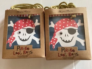 Meri Meri PIRATE Loot Bags (16) BIRTHDAY PARTY Treat Goodie RED BLUE Sealed RARE - Picture 1 of 3