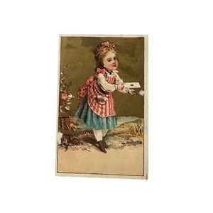 Antique postcard - girl with letter - Picture 1 of 2