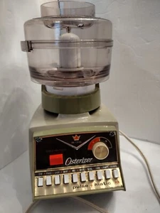 Osterizer Pulse Matic 10 Base with Mini Food Processor Attachement Avocado Green - Picture 1 of 11