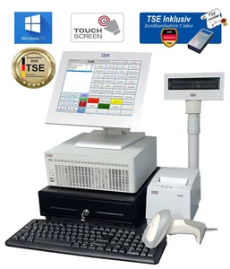 KOMPLETT MIT ZUBEHÖR EINZELHANDEL KASSENSYSTEM TOUCHSCREEN TSE KONFORM KASSE - Bild 1 von 11