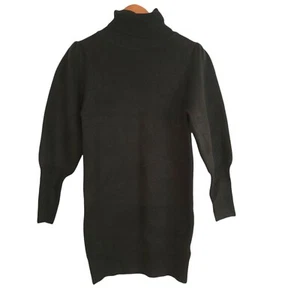 SEE U SOON TURTLE NECK LONG SWEATER DRESS BLACK LONGSLEEVE SIZE S/M WOMEN'S - Picture 1 of 8
