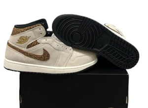 Nike Air Jordan 1 Mid SE Brown Elephant Light DZ4129-102 Mens Size 11 No Lid - Picture 1 of 5