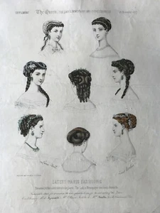 Antiker Druck von 1867; Mode - Die Königin: Die Damenzeitung & Hofchronik - Bild 1 von 2