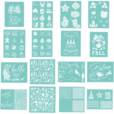 Weihnachten Tier Vogel DIY Siebdruck Schablone Selbstklebend Gitterschablonen - Bild 1 von 4