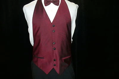 Rainbow Formal Vest Backless - Burgundy V555 - Image 1 of 2