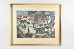 N99D27- Druckgrafik südländische Stadt signiert E Werner nummeriert 95/168 - Bild 1 von 12