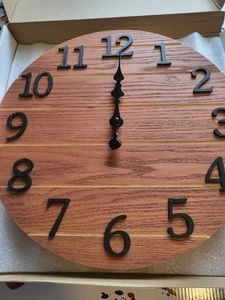 Relojes de pared grandes sólidos que funcionan con pilas 16 pulgadas reloj de pared rústico silencioso - Imagen 1 de 3