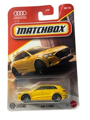 Audi e-Tron 2025 Matchbox #98 amarillo vegas | FSC Foto 1 de 4