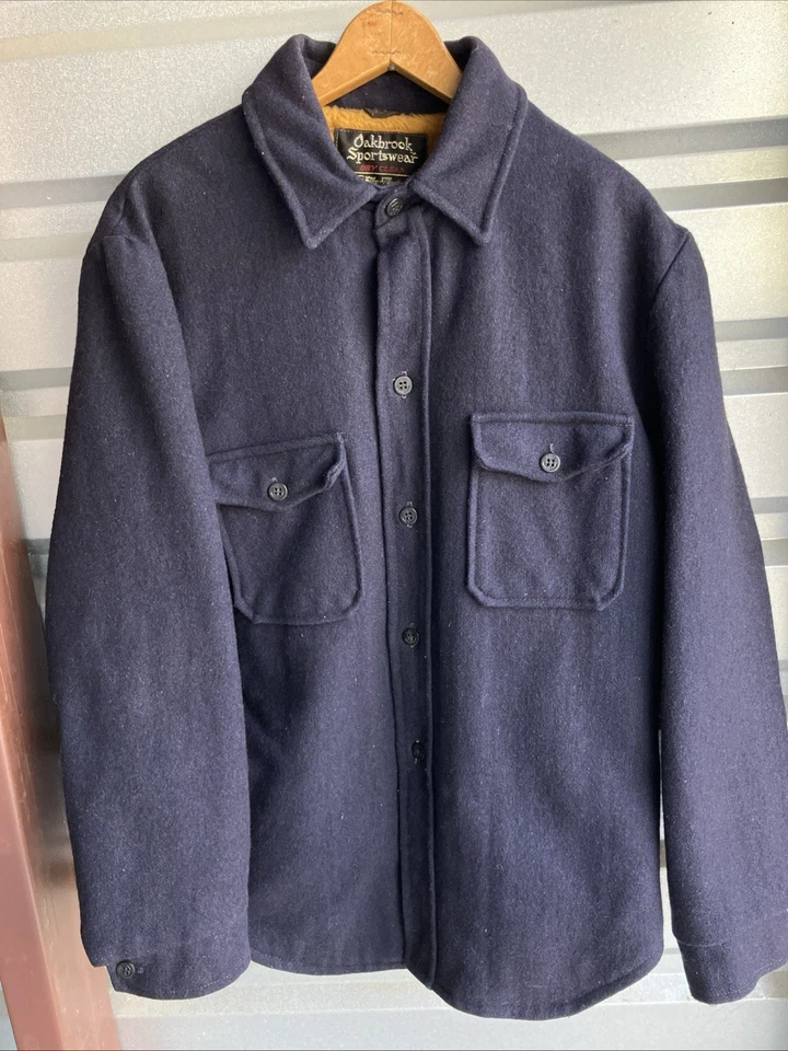 Camisa De Colección Años 70 Sears Oakbrook Forrada de Vellón Abotonada Grande 24x29 EE. UU. Para Hombre Foto 1 de 4