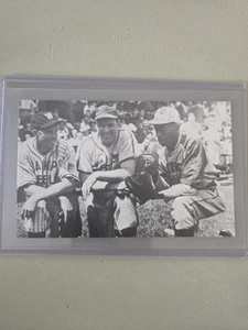 Satchel Paige, Dizzy Dean & Cecil Travis POSTCARD by Lary Lester 1942 BIN - Picture 1 of 2