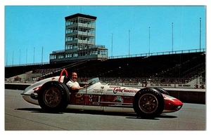 INDIANA - INDIANAPOLIS 500 500 MILE RACE - VINTAGE LINEN POSTCARD - Picture 1 of 2