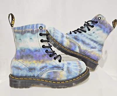 Botas Dr Martens Pascal 1460 Azul Gamuza Tie Dye Con Cordones Para Mujer Talla 7 Excelente Foto 1 de 4