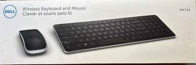 Genuine OEM Dell Wireless Slim ( Keyboard KM714 ) + ( Mouse WM514 ) + USB Dongle - Image 1 of 2