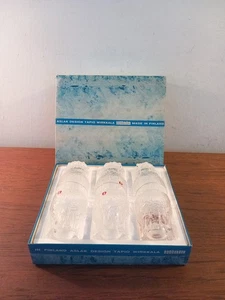 Set 6 Aslak Tapio Wirkkala Made Finland Vintage Shot Glasses in Box iittala - Picture 1 of 12