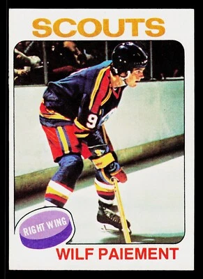 1975-76 Topps Hockey Card #195 Wilf Paiement Kansas City Scouts - Image 1 of 2