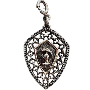 Medieval Style Shield Pendant 1 3/8”x 2 1/4” - Picture 1 of 3