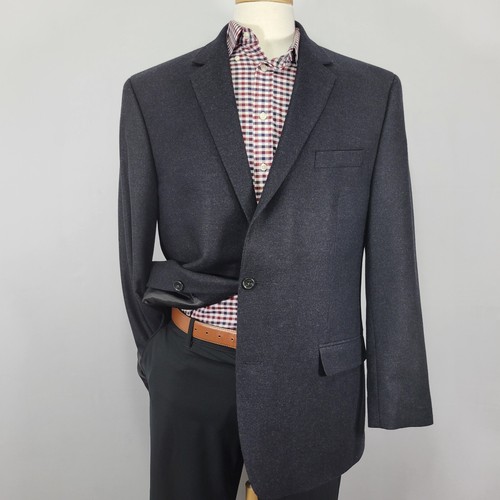 Blazer cappotto sportivo uomo Michael Kors nero antracite spina di pesce lana cashmere 46L
