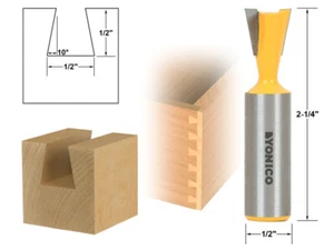 10° X 1/2" Dovetail Router Bit - 1/2" Shank - Yonico 14111 - Picture 1 of 1