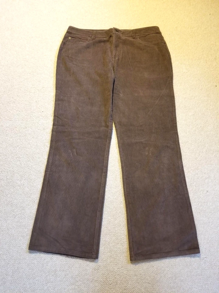 Pantalones Mujer-GARNET HILL-marrón pana 100% algodón pierna recta jean-estilo-16 Foto 1 de 4