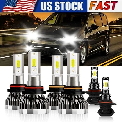 6x LED Headlight Fog Light 9005 9006 9005 kit For Chrysler PT Cruiser 2001-2005 — 第 1/4 张图片